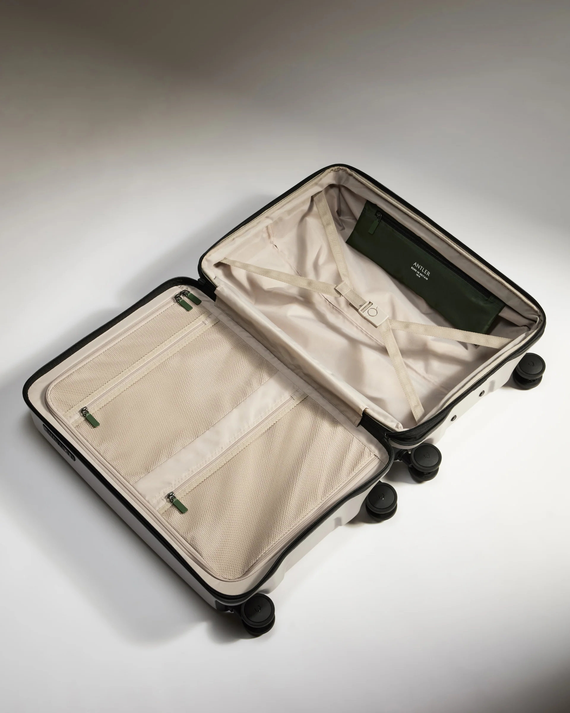 Large Cabin Suitcase Set in Taupe - Icon Stripe - Image 6