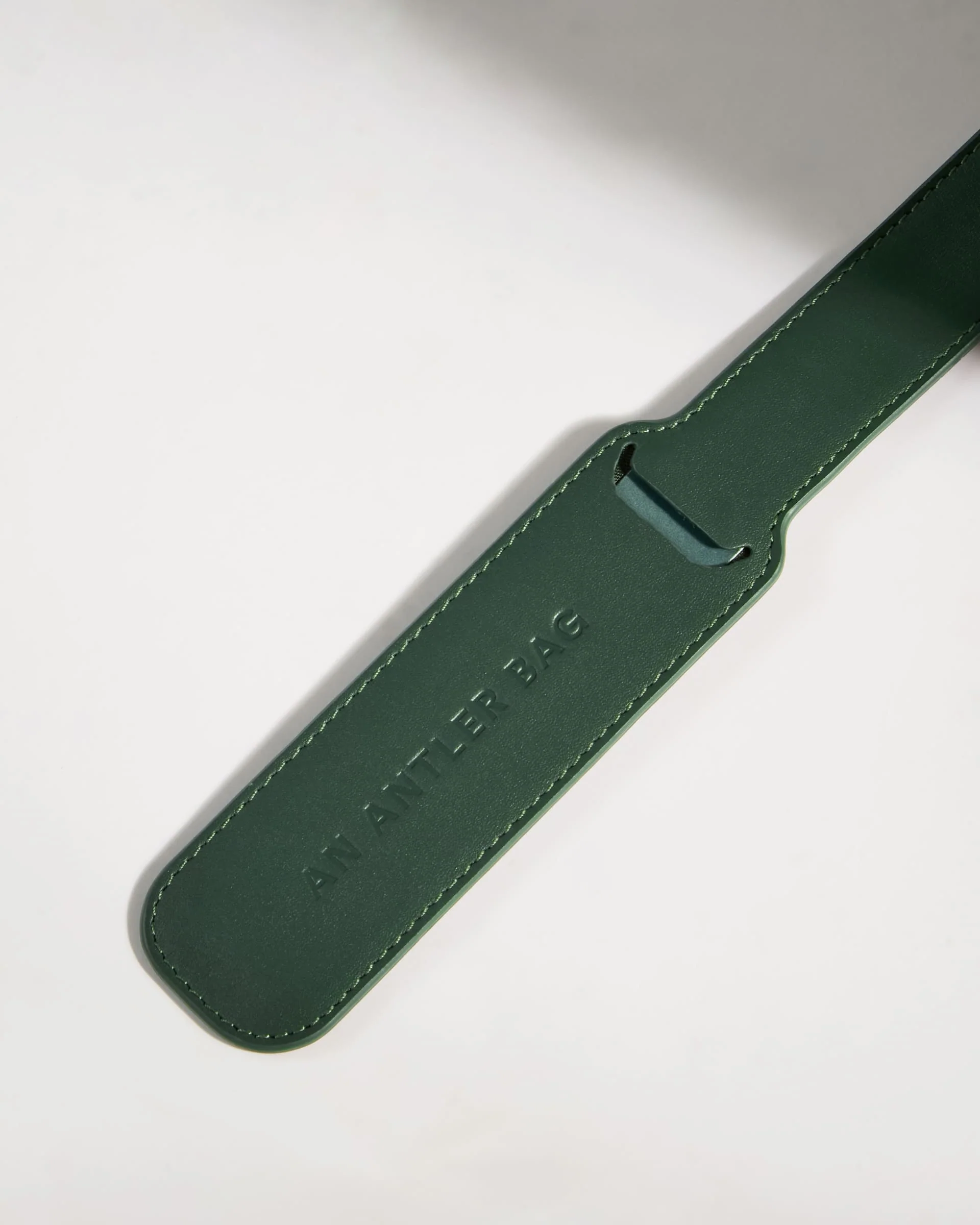 Luggage Tag in Green Leather - 1914 Collection - Image 3